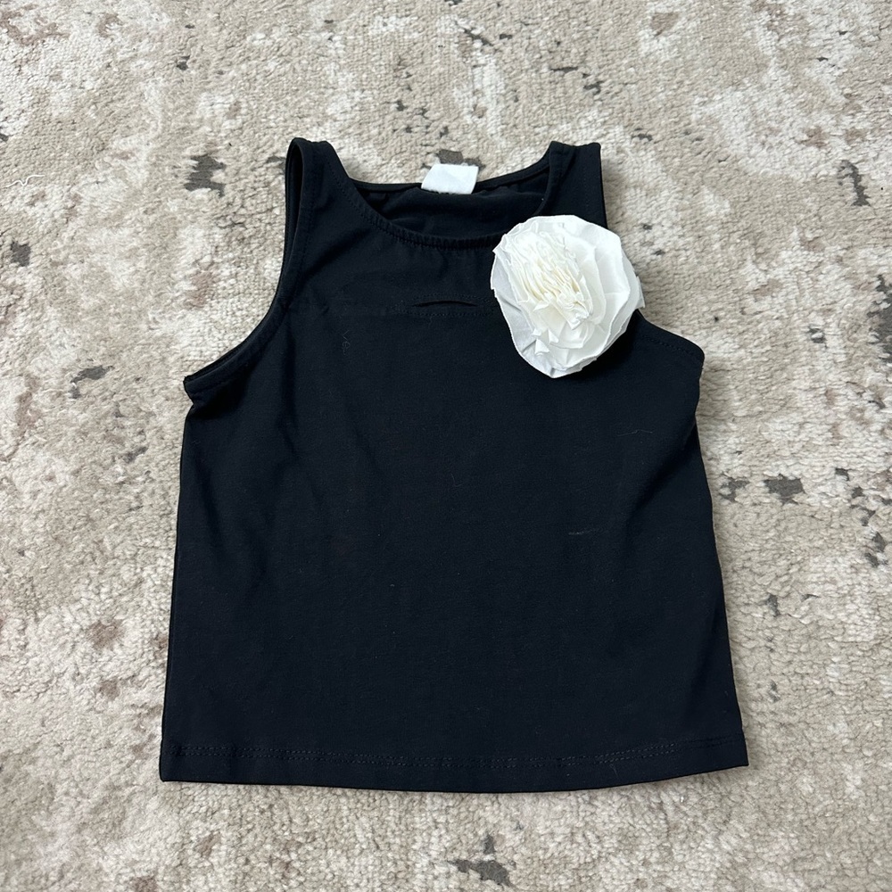Zara Girls Black Tank Top Size 8-9
